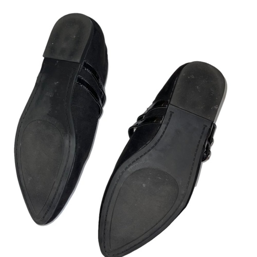 Torrid Women’s size 8.5 WW Double Strap Mary Jane Flat Faux Suede Black - Picture 8 of 9